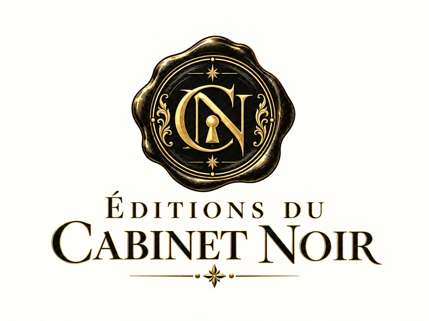 Emblème noir et or des Éditions du Cabinet Noir